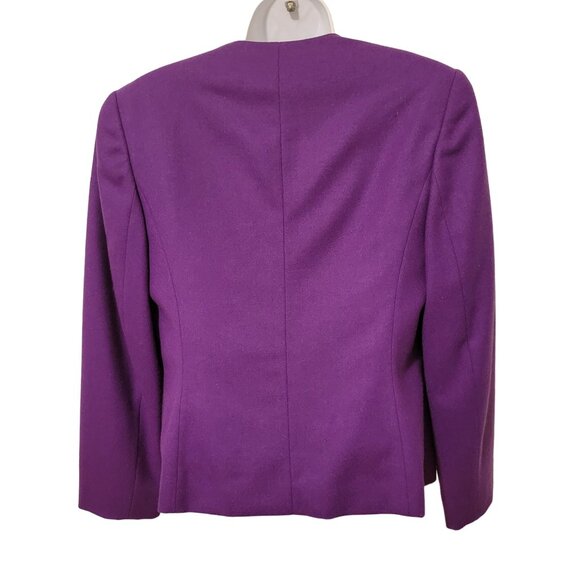 Pendleton‎ 8 12 Purple 2 Pc Skirt Suit Jacket Blazer 90s Double Breasted - Picture 3 of 8